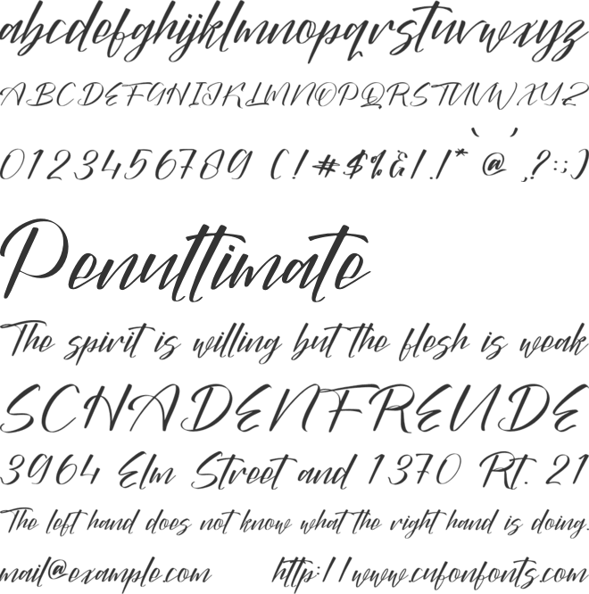 Bokeylan Qimghora font preview