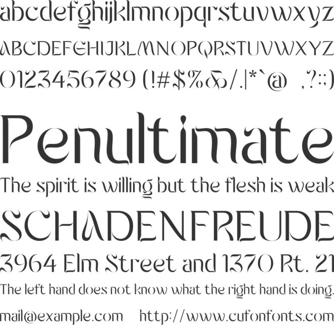 Gianlusy font preview