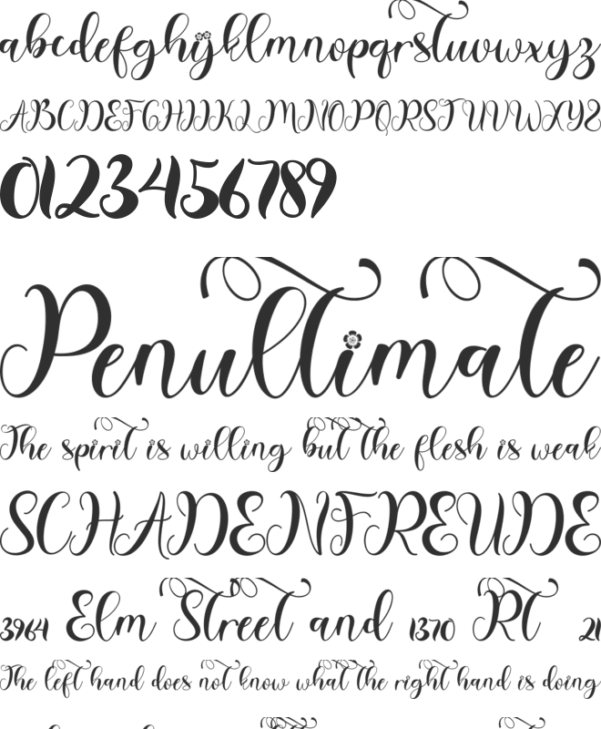 Peggy Spring font preview