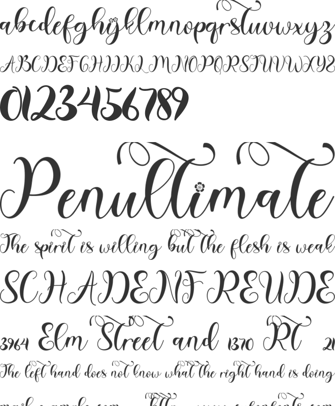 Peggy Spring font preview