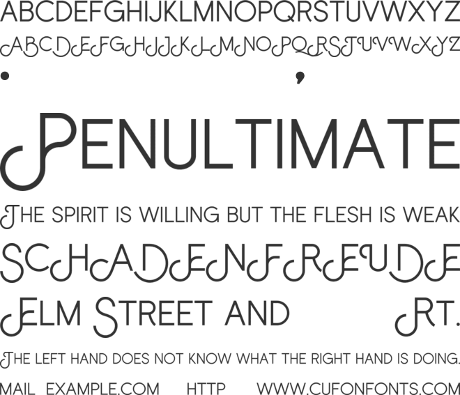 Berista font preview