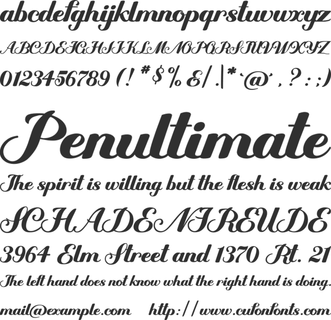 Adorable Handmade font preview