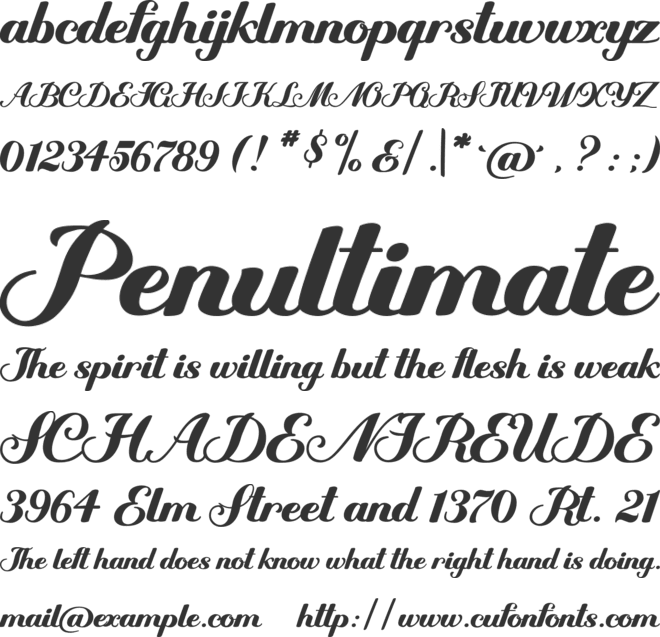 Adorable Handmade font preview