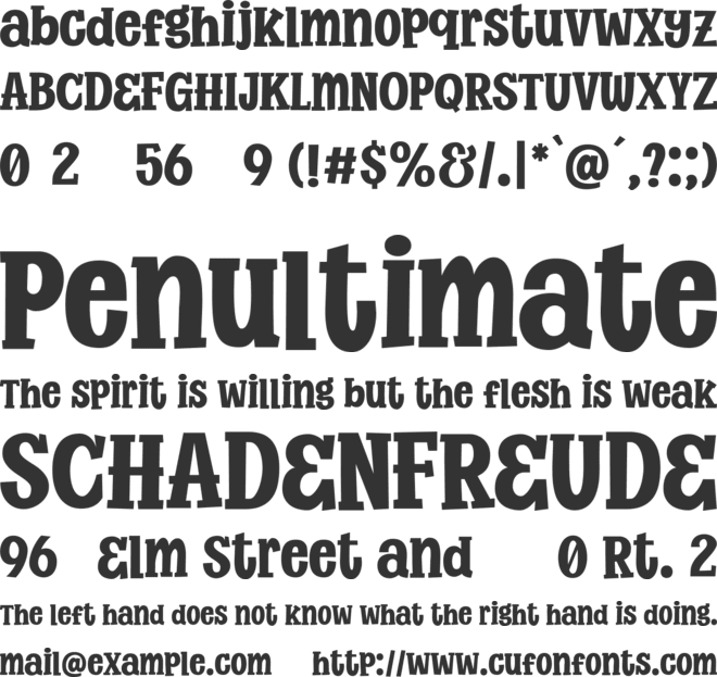 Super Cedar font preview