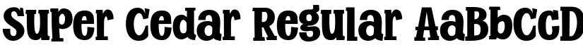 Super Cedar Regular font