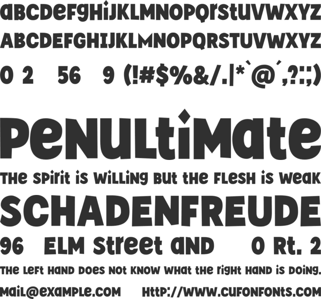 Super Toast font preview