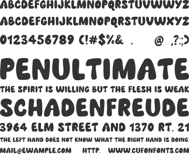 Power Smurf font preview