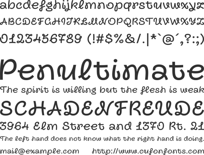Transforma Script font preview