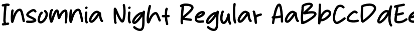 Insomnia Night Regular font