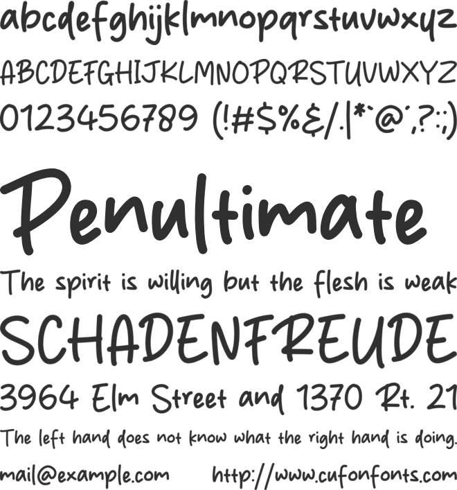 Sillena font preview