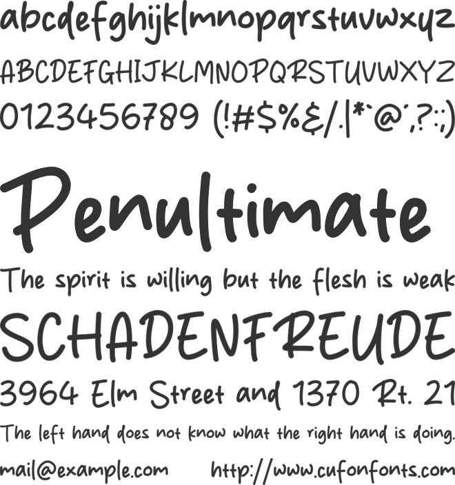 Sillena font preview