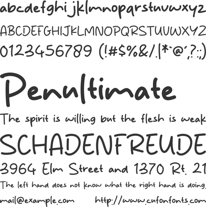 Miology font preview