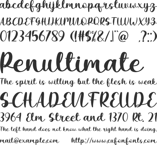 Simple Daily font preview