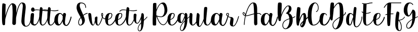 Mitta Sweety Regular font