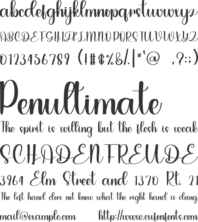 Love Butter font preview