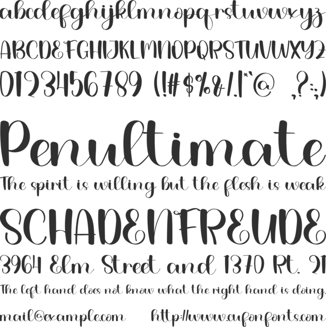 Thinker font preview