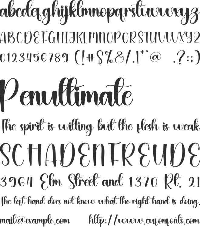 Smiles font preview