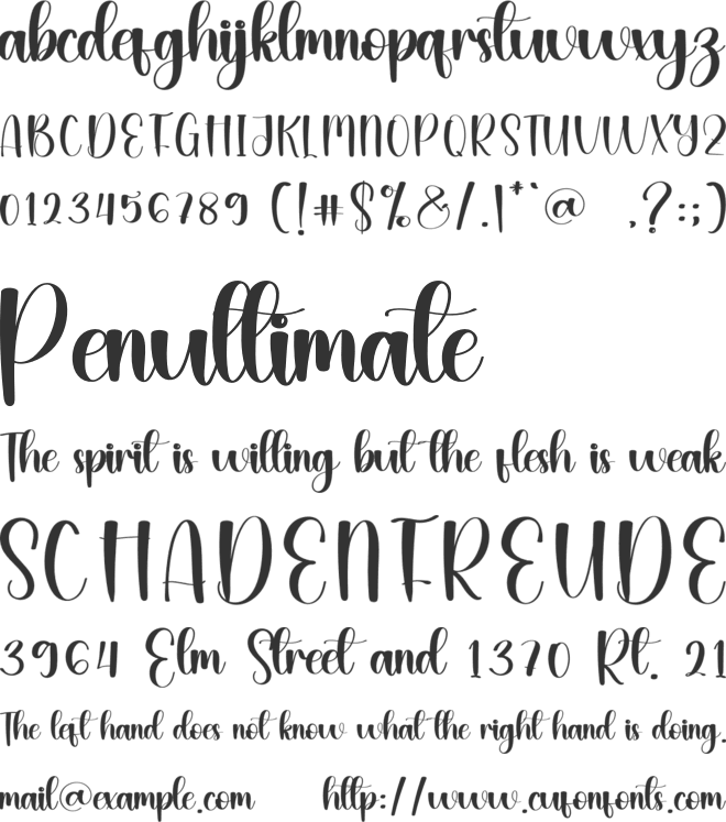 Smiles font preview