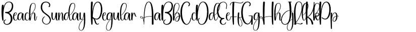 Beach Sunday Regular font