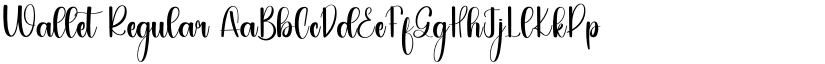 Wallet Regular font
