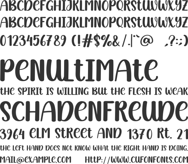 Night Love font preview