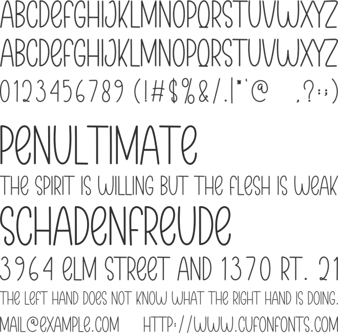 February Minimalist font preview