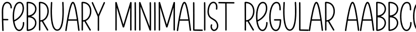 February Minimalist Regular font