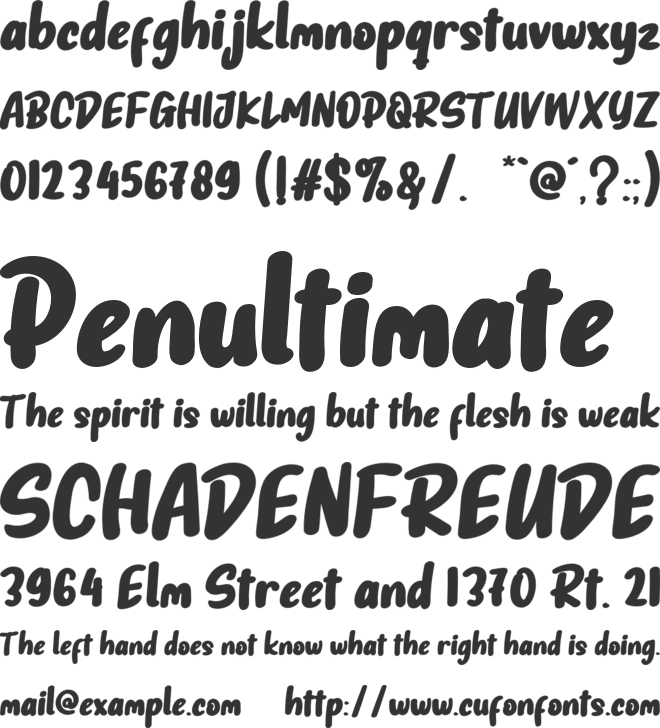 Mountain Beauty font preview