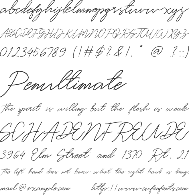 The Achilleo font preview