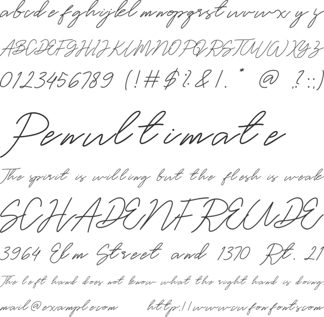 The Achilleo font preview