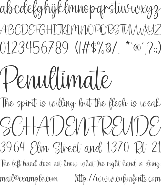 Syaira font preview
