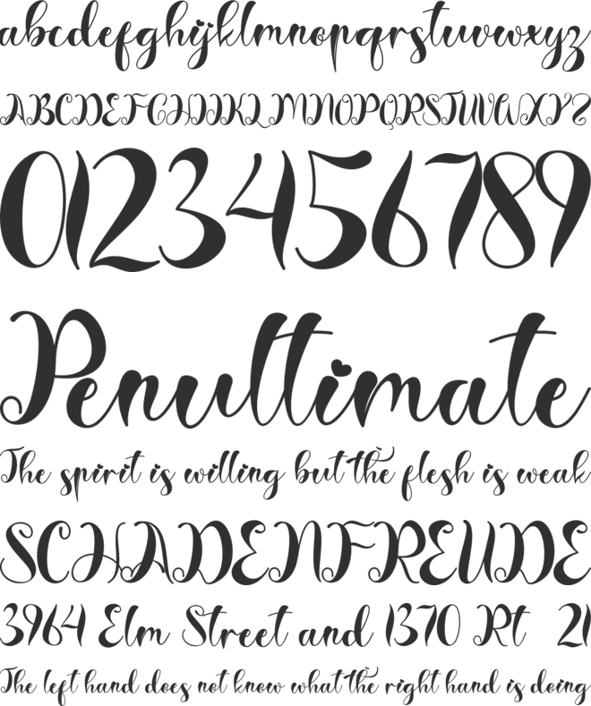 Mother Spring font preview