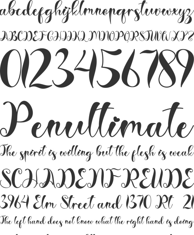 Mother Spring font preview