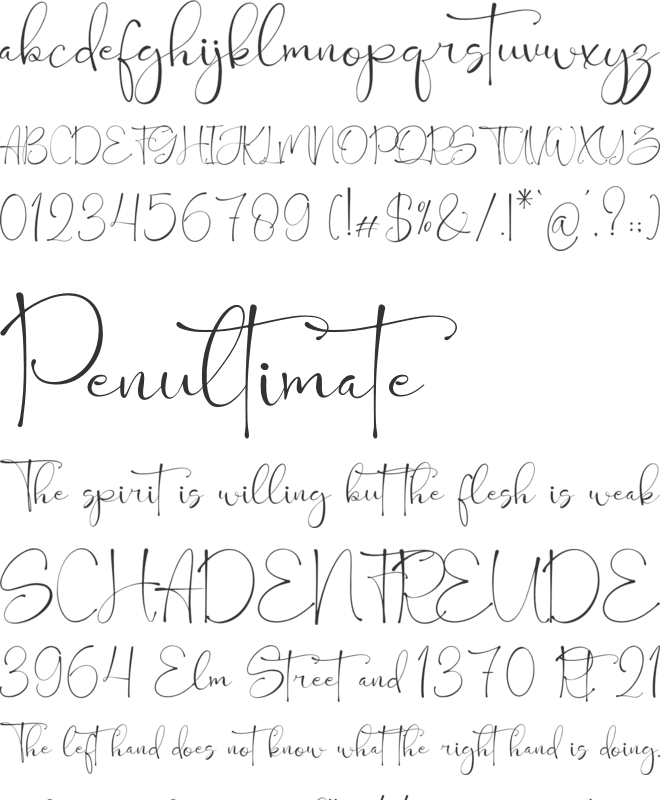 Bengittan font preview