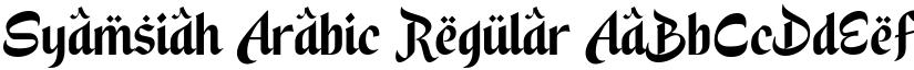 Syamsiah Arabic Regular font