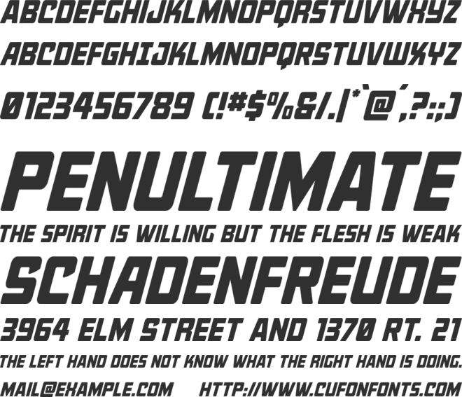 Quicky Nick font preview