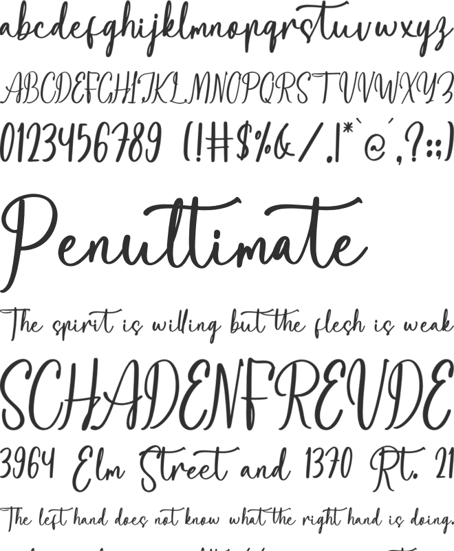 Yanhir Amolesthic font preview