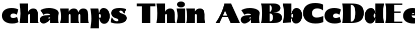 champs Thin font