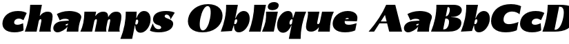 champs Oblique font