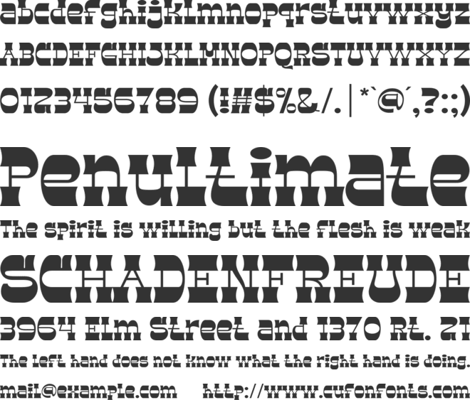 Browney font preview