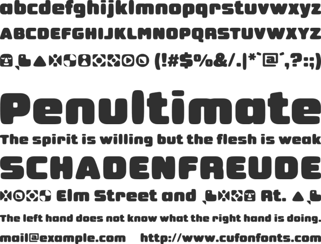Stoutface font preview