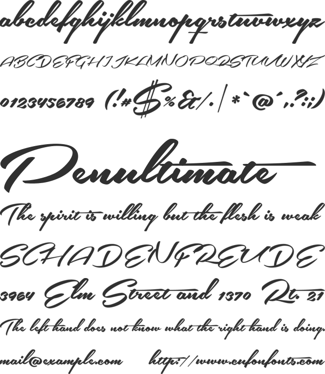 Southern Aire Personal Use Only font preview