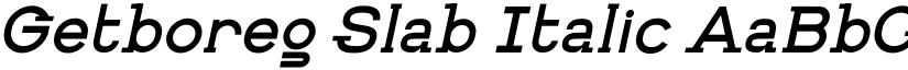 Getboreg Slab Italic font
