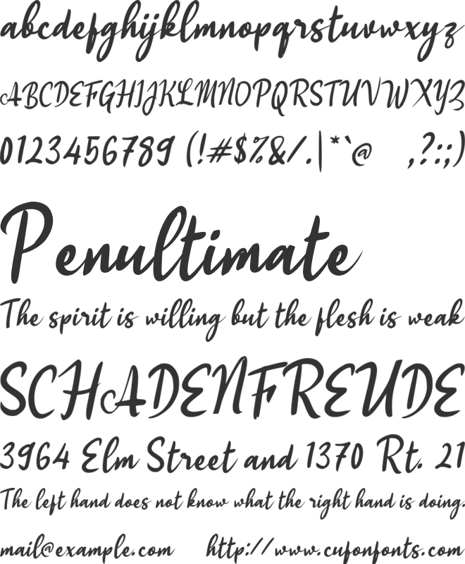 K Kita Kembali font preview