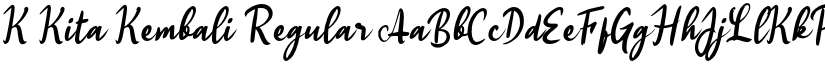 K Kita Kembali Regular font