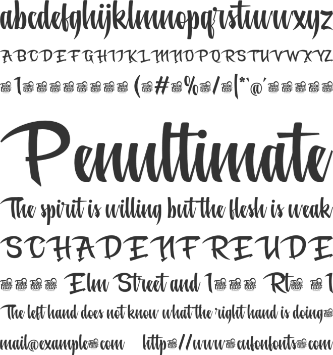 Rattudiy Trial font preview