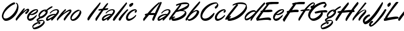 Oregano Italic font