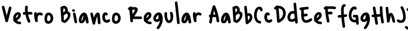 Vetro Bianco Regular font