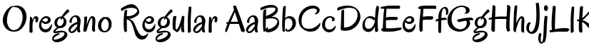 Oregano Regular font