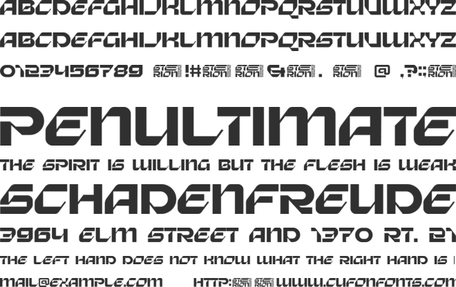 Sterion font preview